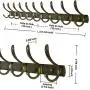 Dseap Wall Mounted Coat Rack: 16" Hole Spacing, 37-1/4&quotLong, 10-Hooks, Coat Hooks for Hanging Coats Clothes Towel, Wall Hat Rack, Hook Rail, Bronze