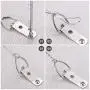 Jovitec Picture Hanging Kit 20 Pieces D-Ring Picture Hangers 2 Hole with 40 Pieces Screws, 100 Feet Picture Hanging Wire, Supports up to 30 lbs