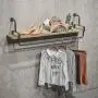 COAT RACK Iron Wood Wall Mounted Retro Hook Wall Hanger Clothes and Shoes Hangers Solid and Durable/Not Rusty/Easy to Clean Living/Bedroom/Study/Bar (85cm, 125cm) COAT RACK Iron Wood Wall Mounted Retro Hook Wall Hanger Clothes and Shoes Hangers Solid and Durable/Not Rusty/Easy to Clean Living/Bedroom/Study/Bar (85cm, 125cm)