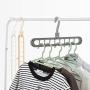 RUIQIMAO Clothes Hangers Rotating Folding Durable Magic Multi-Function Folding Nine-Hole Hanger 360 Degree Rotation Wardrobe Drying Space Saving