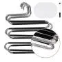 FindUWill Pants Hangers and Baby Clothes Dividers, S-Shaped 5 Layers 5 Levels Non Slip Pants Stainless Steel Hangers(4 Pack) and Baby Clothing Dividers(4 Pack) with a Marker Pen
