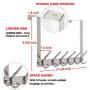 Dseap Over The Door Hook Hanger, Over The Door Towel Rack, for Coat Clothes Hat Towel Bathroom, Chromed