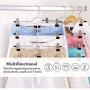 DOIOWN Skirt Hangers 4 Tier Pants Hangers Space Saving Hangers Closet Organizer for Skirt, Pants(3 Pieces) (3 Pieces)