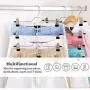 DOIOWN Skirt Hangers 4 Tier Pants Hangers Space Saving Hangers Closet Organizer for Skirt, Pants(3 Pieces) (3 Pieces)