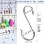 10Pcs S Hook S Shaped Hooks Hanging Hooks Stainless Steel Hooks Hooks Heavy Duty S Hook for Pots,Pans,Plants,Cups,Clothes,Towels,Kitchen,Gardening Tools,BBQ,Bedroom,Bathroom,Office and Garde