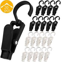 EigPluy Laundry Hooks Clip,Super Strong Plastic Swivel Hanging Curtain Clips Clothes Pins,4.3 Inches Beach Towel Clips for Beach/Lounge Chairs - Keep Your Towel, Clothes Hangers from Blowing Away