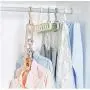 10pcs Random Color Multi-Functional 9 Holes Clothes Hanger Skirt Shirt Coat Drying Hang Rack Wardrobe Storage Organizer Space-Saving Cabide