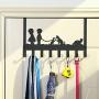 Speciosa New Carton Design Metal Iron Hooks with 8 Hooks Wall Decor Hat Coat Clothes Hangers Storage Rack Key Holder Home Organizer (C)