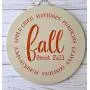 Fall Door Hanger - Round Harvest Wood Door Decor - Wall SIgn