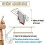 INNOKA Extendable Ceiling Mounted Drying Rack, Luxury Birch Wood with 5 Strong Aluminum Bars [Space Saving] Clothes Laundry Dryer Hanger with Smart Pulley System, Extended up to 55&quot, Maximum Load 9KG