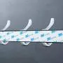 ZHEN GUO Coat Rack Wall Mounted Coat Hat Aluminum Hooks 3M Tape Adhesive Hanger for Clothes (Color : Black, Size : 45cm)