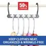 Wonder Hanger Max New & Improved, Pack of Triples, The Closet Space for Easy, Effortless, Wrinkle-Free Clothes, Comes Fully Assembled (Grey, Pack of 24)