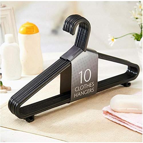 10pcs Adult Coat Hangers Strong Plastic Clothes Hangers for Tops/Skirts/Dresses/Trousers Non-Slip Hanger Hook