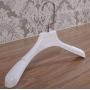 8pcs 38cm Thick Wide Shoulder White Plastic Clothes Hanger for Coats Garment and Fur