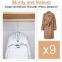 Magic Clothes Hanger, Hanger Slip Rotation, Sliding Folding Hanger, Hanger Space-Saving Storage Closet with Adult/Child Standard Plastic Hanger Hole 9