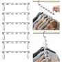10pcs Magic Clothes Hanger Hanging Chain Metal Cloth Closet Hanger Shirts Tidy Save Space Organizer Hangers for Clothes Decoration