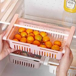 4 pcs/set Creative Fridge Layer Storage Rack Refrigerator Partition Sliding Drawer Food Crisper Holder Fresh-keeping Layered Organizers Drawer (4 packs)