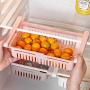 4 pcs/set Creative Fridge Layer Storage Rack Refrigerator Partition Sliding Drawer Food Crisper Holder Fresh-keeping Layered Organizers Drawer (4 packs)