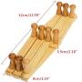 Expandable Solid Wooden Coat Hanger 10 Peg Keys Hat Towel Clothes Robe Rack Hat Closet Wall Mount Hook Fold