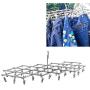 Vosarea Stainless Steel Clothes Hanger Space Saving Foldable Clothes Hangers Non-Slip with 35pcs Clips for Drying Clthes,Towels,Underwear,Socks