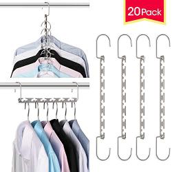 Giftol Space Saving Hangers Metal Hanger Magic Cascading Hanger Closet Clothes Organizer(20 Pack)