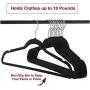 Premium Velvet Hangers - Strong and Durable Clothes Hangers - Ultra Soft, Thin, and Nonslip - for Dress and Suit - Hold Up to 10 Lbs - 360 Degree Chrome Swivel Hook, Black - 48 Pack