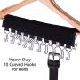 LEKUSHA Belt Tie Organizer Hanger, 20 Hook Belt Tie Rack, Space Saver Storage Holder for Closet - Change Your Clothes Hanger to Belt Tie Organizer Hanger