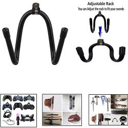 Flexible Adjustable W Rack, Multifunction Wall Mount Display Stand, Multipurpose Holder Hooks, Universal Organizer Storage Clips, Wall Hanger for Skateboard, VR Headset, Sword, Hat, Helmet, Coat, etc