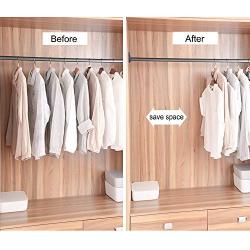 Kyue 60 Pcs Hanger Connector Hooks,for Stack Clothes and Make Your Closet Space-Saving, Creamy White