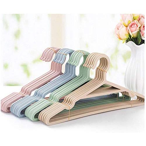 10pcs Random Color Portable Clothes Hangers Non-Slip Hook for Suit Coat Closet Garment Outdoor Drying Rack Plastic Clothing Hanger