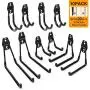Garage Hooks,Dstper Steel Garage Storage Hooks Utility Double Hooks,Heavy Duty for Organizing Power Tools, Ladders, Bulk Items, Bikes, Ropes etc (10 Pack, Bright Black)