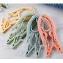 Travel Hangers with Clips Portable Folding Clothes Hangers with 1 pcs Clothesline 12 pcs with 24 pcs Hanger Clips for Scarves Suits Trousers Pants Shirts Socks Underwear Travel Home Foldable Clothes