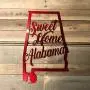 22" Custom Sweet Home Alabama State Shaped Door Hanger 22" Custom Sweet Home Alabama State Shaped Door Hanger