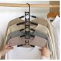 2pcs Multi-Layer Anti-Slip Clothes Hangers Save Space 5 in 1 Metal Laundry Rack Storage for Shirt Sweater Suit Dress Coat Decoration