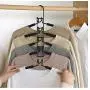 2pcs Multi-Layer Anti-Slip Clothes Hangers Save Space 5 in 1 Metal Laundry Rack Storage for Shirt Sweater Suit Dress Coat Decoration