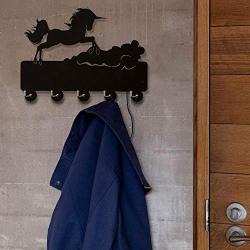 Lovely Jumping Horse Shape Design Wall Hook Horse Art Wall Decoration Kitchen Bathroom Towel Hook Wall Coat Bags Clothes Coat Hook Keys Hanger