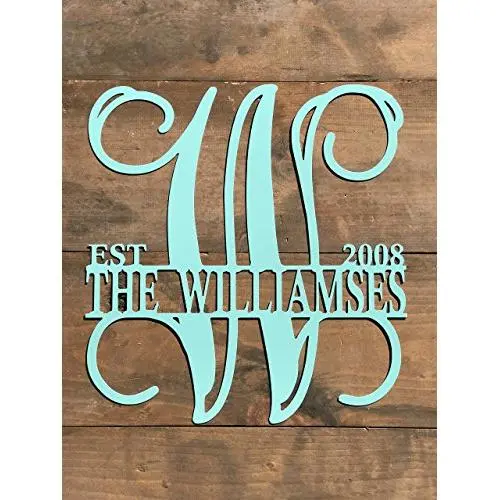Personalized Metal Monogram Letter, Customized Door Hanger Monogram