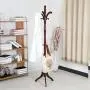 SMART CHOICE AMERICA Redwood Coat Rack Stand Hat Hanger Clothes Holder Umbrella Hook w/Tripod Base for Business Customers and B2B SMART CHOICE AMERICA Redwood Coat Rack Stand Hat Hanger Clothes Holder Umbrella Hook w/Tripod Base for Business Customers and B2B