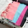 KIPB 1pc Bathroom Racks Cloth Hanger Clothespin Travel Portable Folding Cloth Socks Drying Hanger with 6 Clips(Random Color)