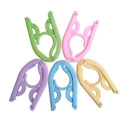 12PCS Folding Travel Hangers ? 3 Section Design, Collapsing Clothing Hangers, Space Saving and Lightweight for Easy Carrying and Storing ? Strong Plastic and Aluminum Alloy Rivets (Pack of 12)