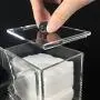 Ikee Design Clear Makeup Brush Holder Organizer, Acrylic Cosmetics Brushes Storage Solution, Dustproof Storage Boxes Cosmetics Organizer, 6 1/4&quotW x 3 3/8&quotD x 8 5/8&quotH