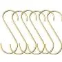 Fwaytech S Shaped Hooks Copper 6 PACK Gold Brass S Hooks Hanger for Jewelry,Pots Pans Rack,Coffee Mugs,Spoons Utensils,Clothes,Jeans,Cups,Bags,Bird Feeders and Plants (H-C6) Fwaytech S Shaped Hooks Copper 6 PACK Gold Brass S Hooks Hanger for Jewelry,Pots Pans Rack,Coffee Mugs,Spoons Utensils,Clothes,Jeans,Cups,Bags,Bird Feeders and Plants (H-C6)