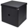 Samsill Pop n’ Store Decorative Storage Boxes with Lid, Collapsible and Stackable, Cube Storage Box, Interior Size (11&quotx11&quotx11"”) Black, PNS12LSBK