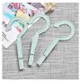 Mexidi 3 Pcs Portable Laundry Hanger Clothespins with Spring Clip Hooks, Outdoor Plastic Hanger Drying Clothing, Drying Clips, Clothes Pins, for Home or Travel -Air Dry and Drip Dry (Green)