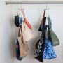 Evelots Purse Handbag Closet Organizer-Hanging-Chrome Finish-24 Hook Total-Set/4