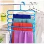 5 Layers Non-Slip Multi Functional Clothes Hangers Pants Storage Hangers Cloth Rack Scarf Tie Rack Space Saving Organizer 5pcs Random Color 5 Layers Non-Slip Multi Functional Clothes Hangers Pants Storage Hangers Cloth Rack Scarf Tie Rack Space Saving Organizer 5pcs Random Color