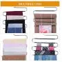 KYCPTNFJ Five S-Type Layers Trouser Hanger Hangers Space-Saving Clothes Pants Non-Slip Closet Organizer for Scarf Jeans Clothes Towels