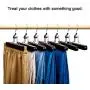 HOUSE DAY Wooden Pants Hangers 10 Pack Non Slip Wood Skirt Hangers Wood Jeans/Slack Hanger with 360° Swivel Hook - Pants Clip Hangers for Skirts, Slacks - Clamp Hangers HOUSE DAY Wooden Pants Hangers 10 Pack Non Slip Wood Skirt Hangers Wood Jeans/Slack Hanger with 360° Swivel Hook - Pants Clip Hangers for Skirts, Slacks - Clamp Hangers