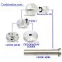 NELXULAS Brushed Stainless Steel Bath Towel Robe Hooks Single Super Heavy Duty Wall Mount Hook, Fit for Bedroom,Living Room, Bathroom and Fitting Room, Office, (8", 2 PCS)