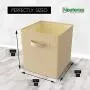 Neaterize Storage Cubes - Set of 6 Storage Bins | Features Dual Fabric Handles | Cube Storage Bins | Foldable Closet Organizers and Storage | Fabric Storage Boxes for Home, Office (Baige) Neaterize Storage Cubes - Set of 6 Storage Bins | Features Dual Fabric Handles | Cube Storage Bins | Foldable Closet Organizers and Storage | Fabric Storage Boxes for Home, Office (Baige)